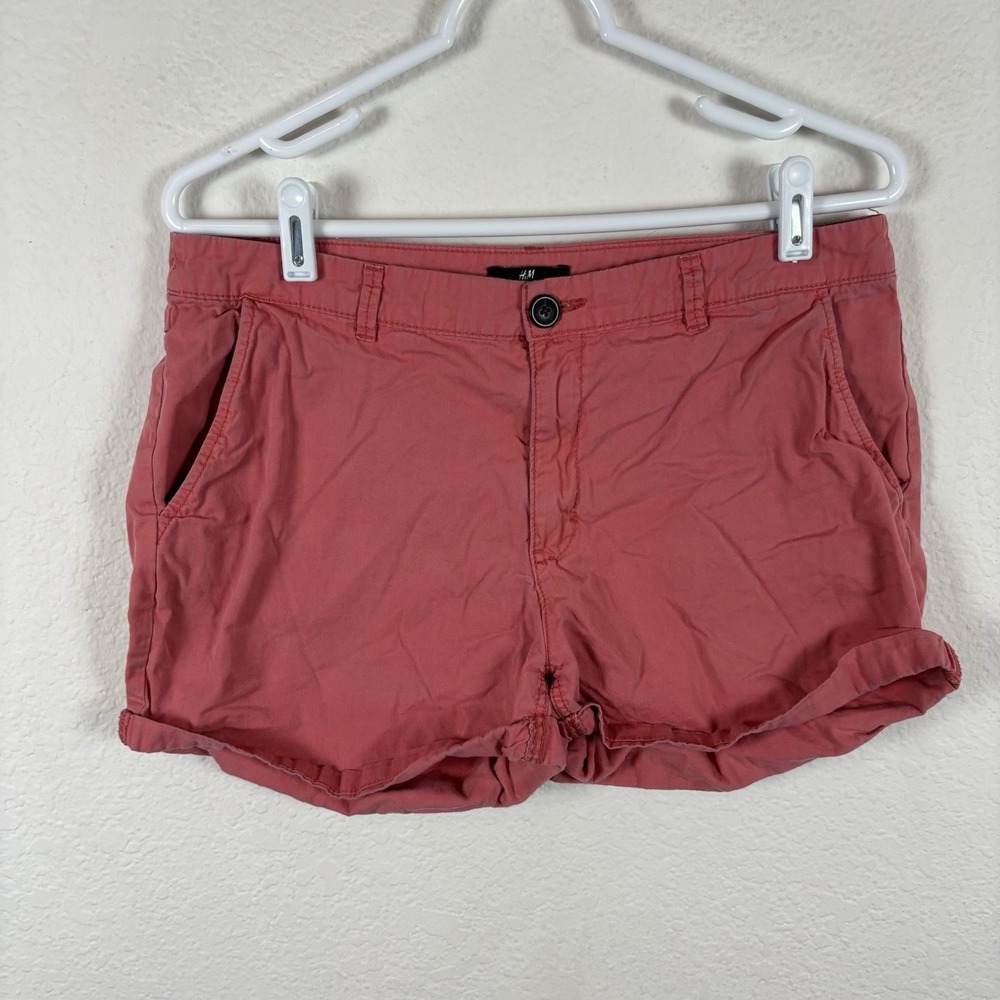 H&M Womens Shorts Sz 10 Comfort Soft Solid Small Wrinkled Casual Excellent